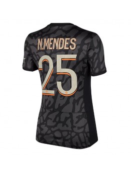 Paris Saint-Germain Nuno Mendes #25 Ausweichtrikot für Frauen 2023-24 Kurzarm